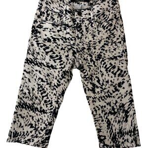 J BRAND Women's Shorts Labyrinth Print Black White Stretch Size 25